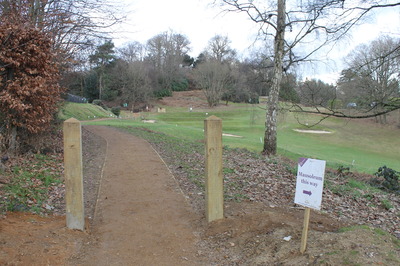 path by contractor at golf club, looking toward the terrace