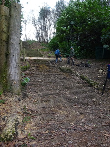 Cobbled steps before rebuilding Jan 2017