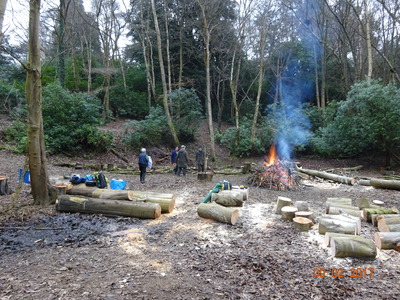 Part cleared site of proposed car park 9 Feb