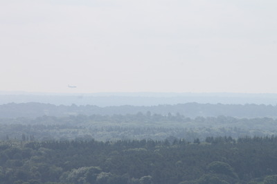 the view south east from the terrace; South Downs just visible