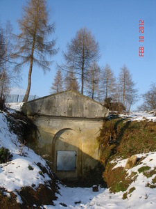 Mausoleum in the snow 